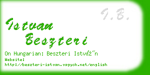 istvan beszteri business card